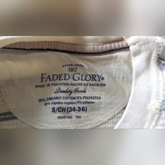 Set of 2 Faded Glory Men's Crew Neck Long Sleeve Thermal Henley Shirts Sz Small - Picture 3 of 11